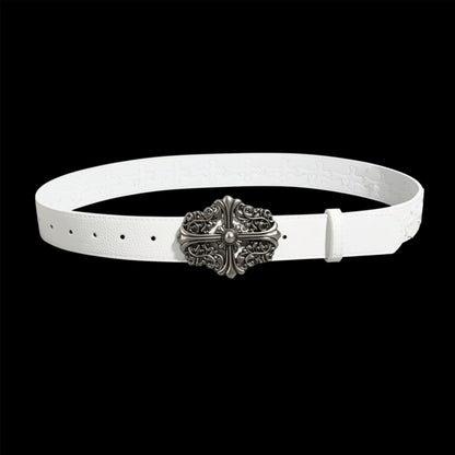 Chrome Cathedral Belt (White)