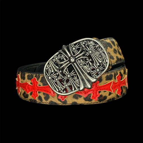 Chrome Cemetery Leopard Belt
