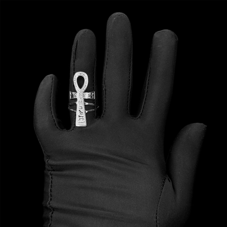 Engraved Relic Ankh Ring