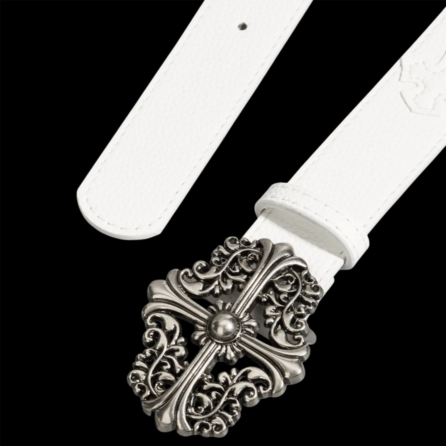 Chrome Cathedral Belt (White)