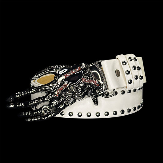 “Love Kills Slowly” Belt (White)