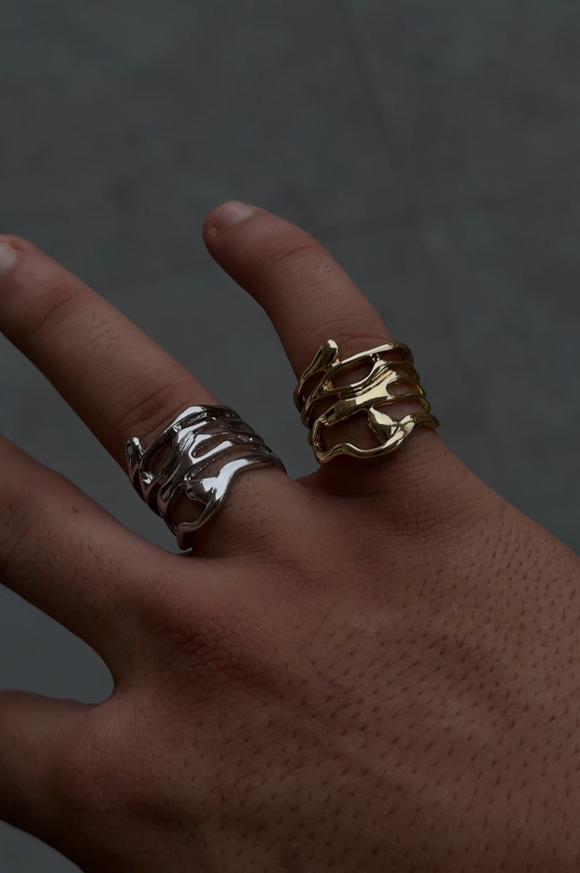 Liquid Aurora Rings (Adjustable)
