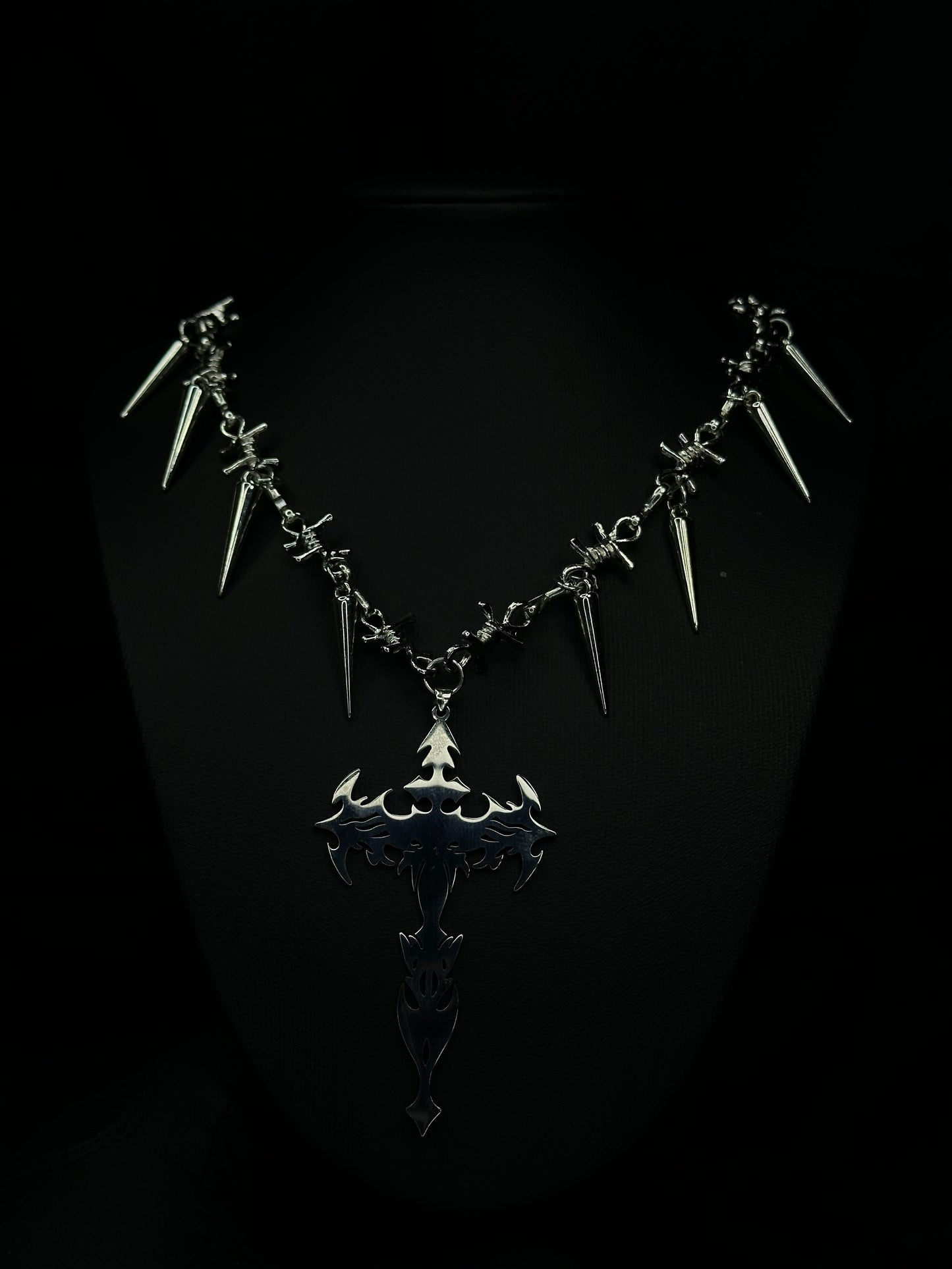 Chrome Spikecrux Necklace
