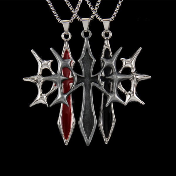 Cyber Spike Cross Pendants