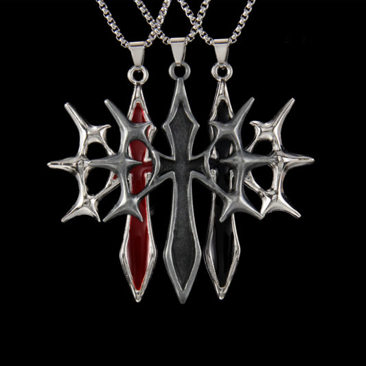 Cyber Spike Cross Pendants
