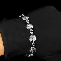 Chrome Crying Heart Bracelet