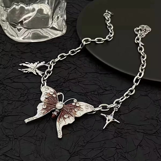 Bloodmoon Butterfly Necklace