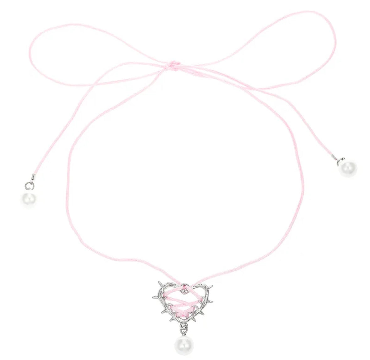 Thorn Heart Bow Neckpiece