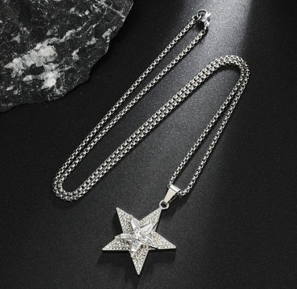 5-pointed spinning star pendant