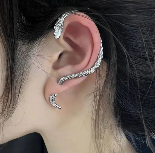 Silver Serpentine Earring