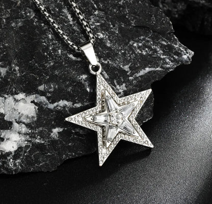 5-pointed spinning star pendant