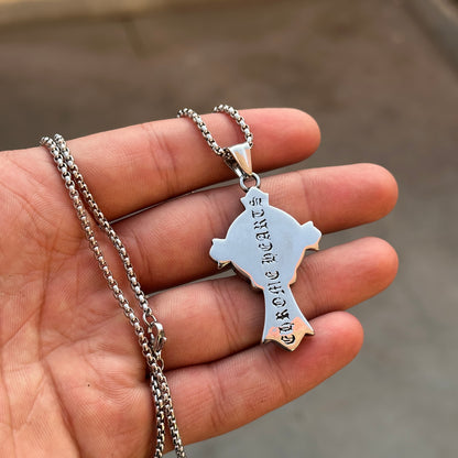 Chrome Cross Pendant