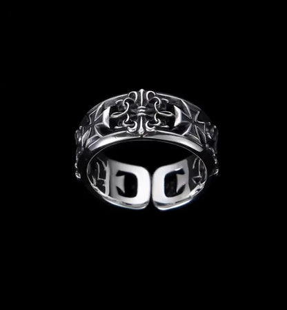 Chrome Cross Ring