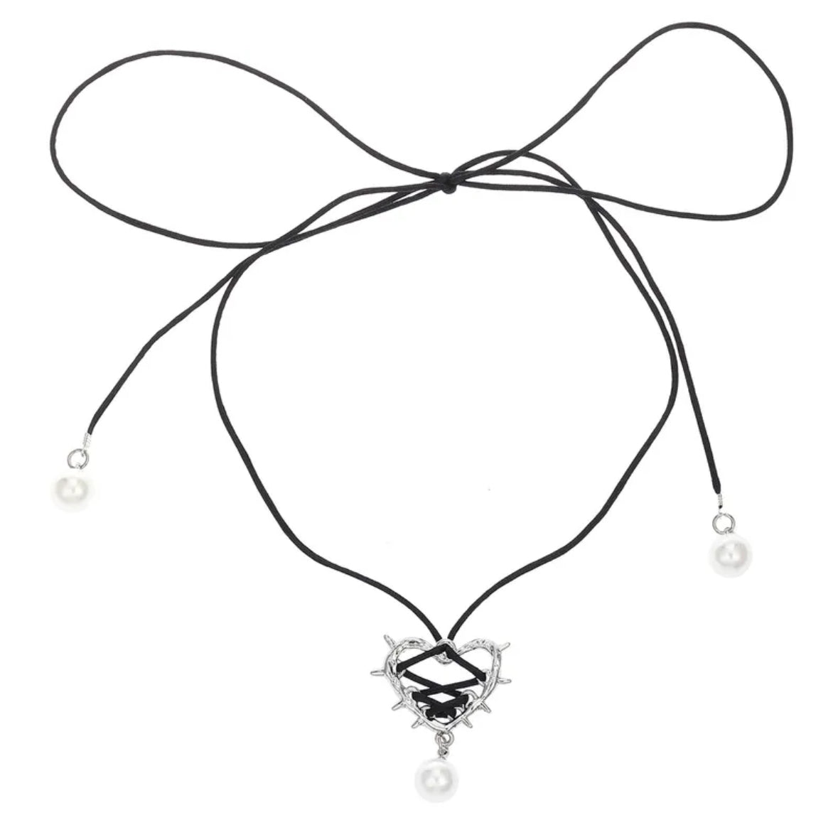 Thorn Heart Bow Neckpiece
