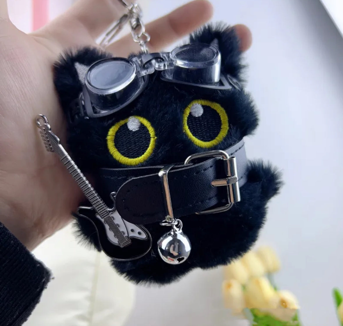 Black Kitty Keychain