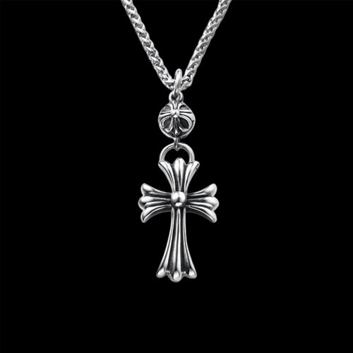 Chrome Sentinel Cross Pendant