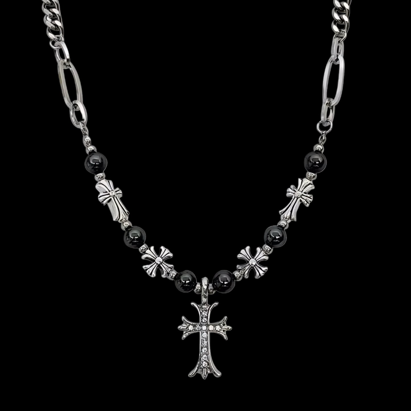 Chrome Trinity Necklace