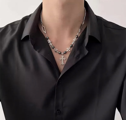 Chrome Trinity Necklace