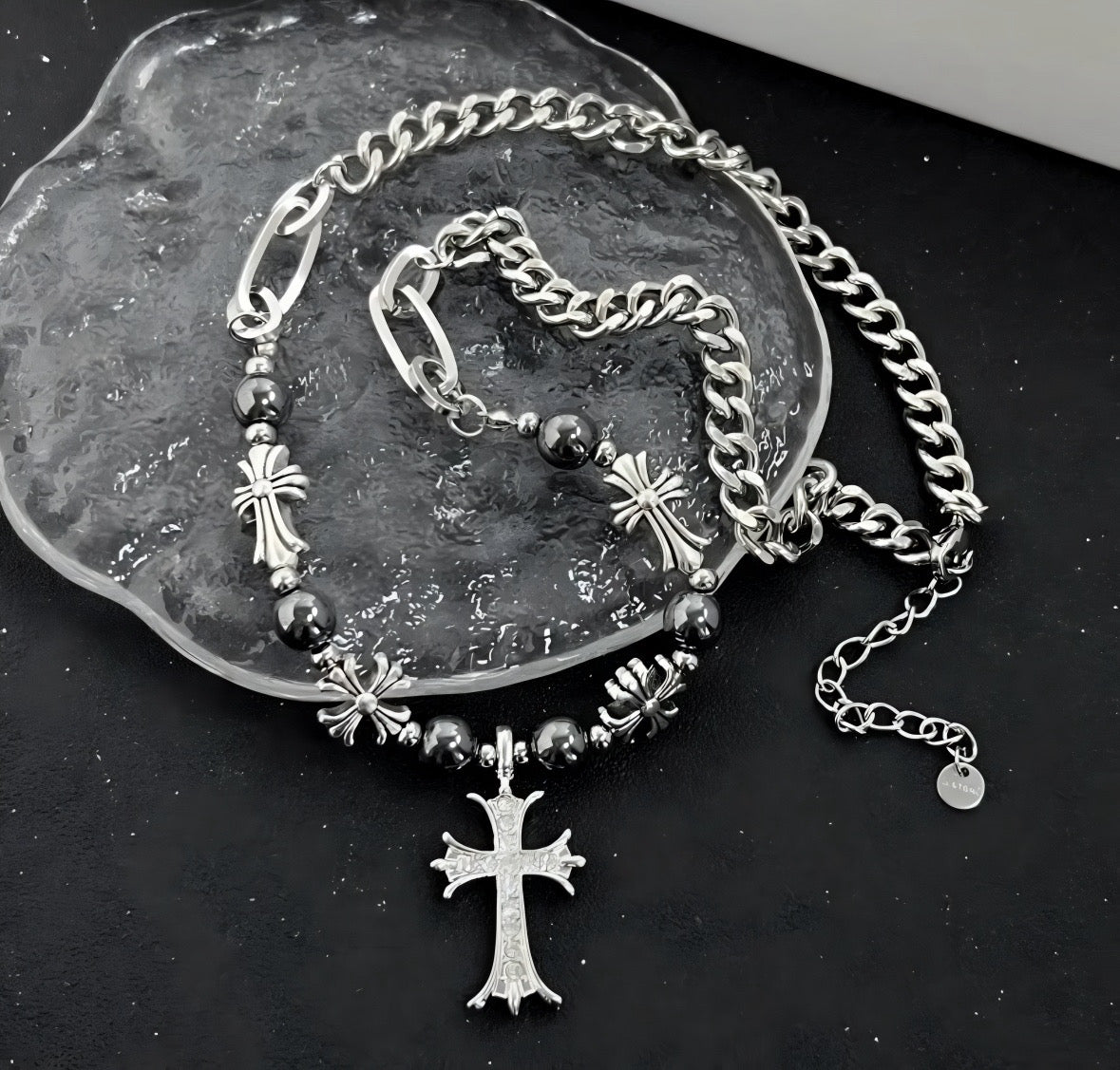 Chrome Trinity Necklace
