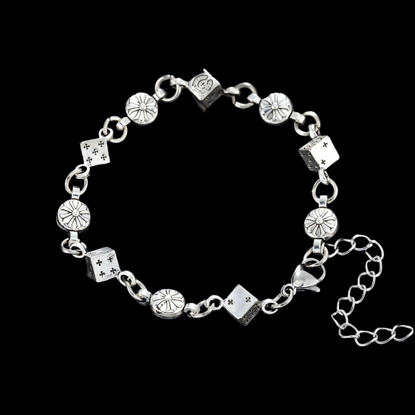 Chrome Dice Bracelet