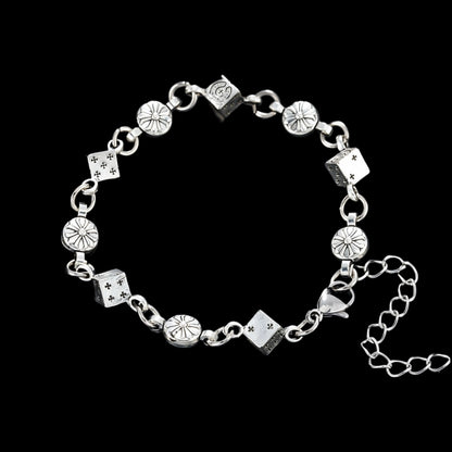 Chrome Dice Bracelet