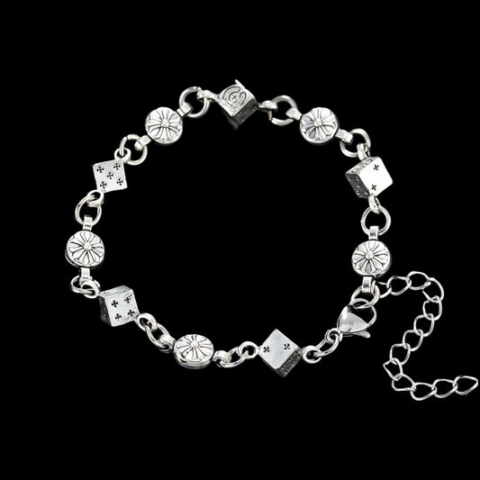 Chrome Dice Bracelet