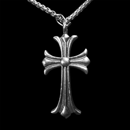 Chrome Basic Cross Pendant