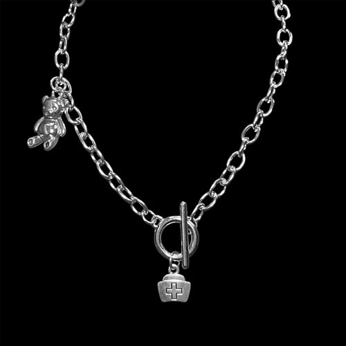 First Aid Teddy Necklace