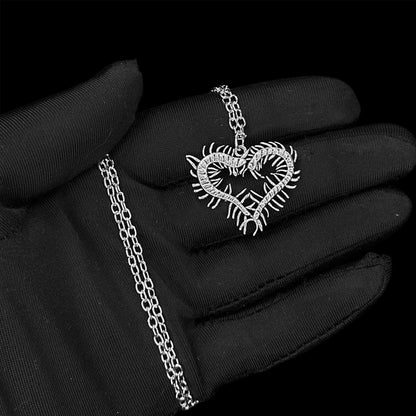 Centipede Heart Pendant