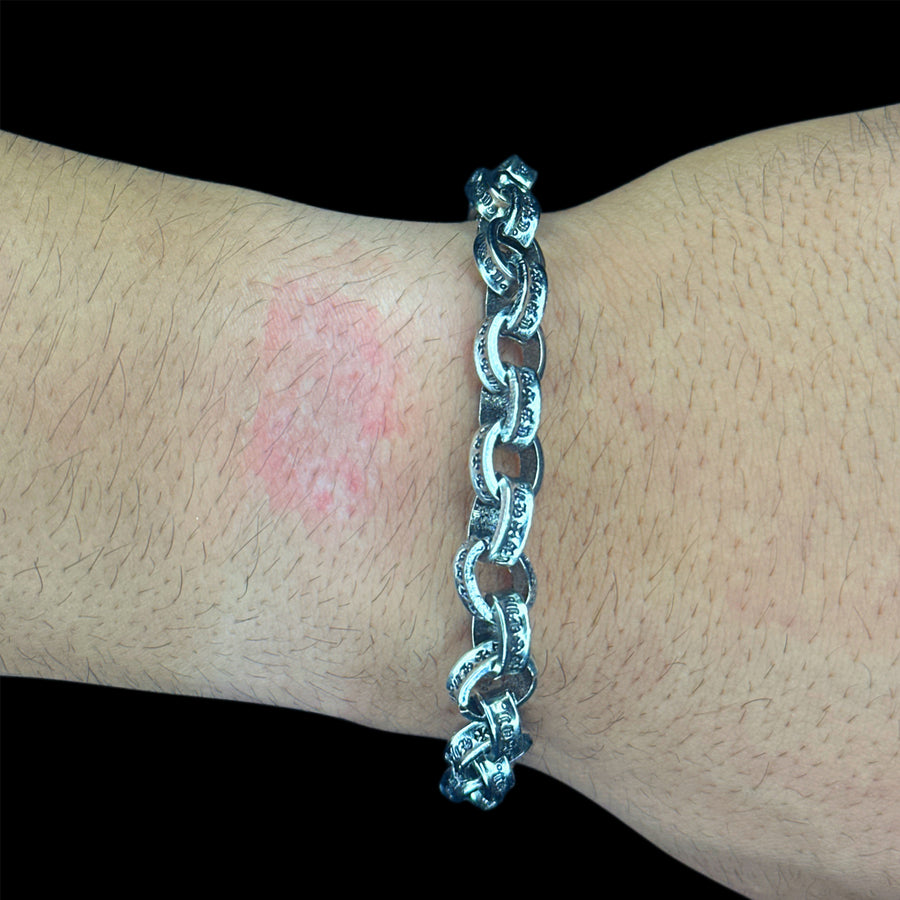 Chrome Paper Chain Bracelet
