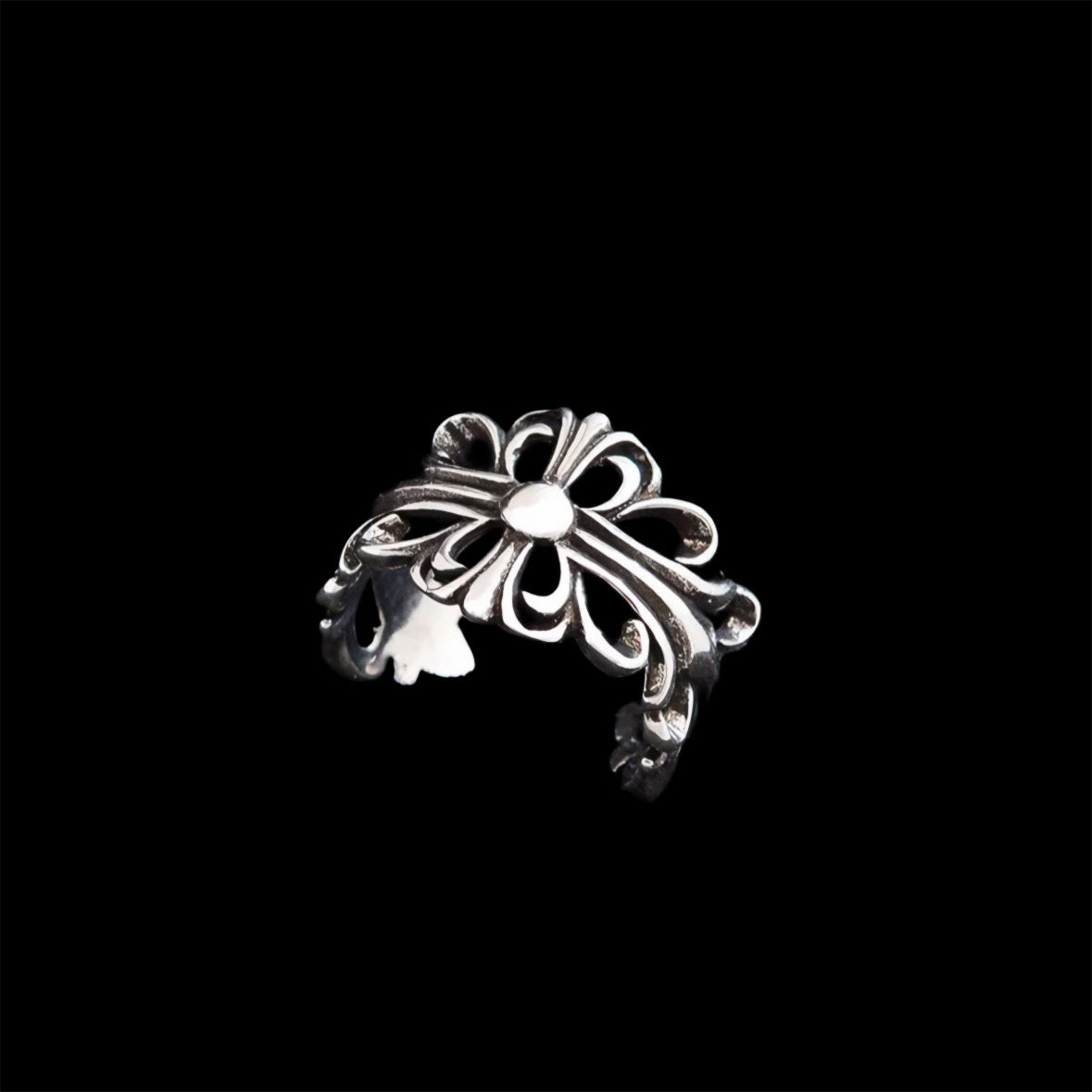 Chrome Floral Ring
