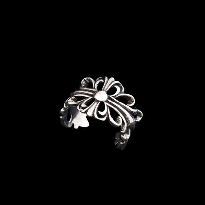 Chrome Floral Ring
