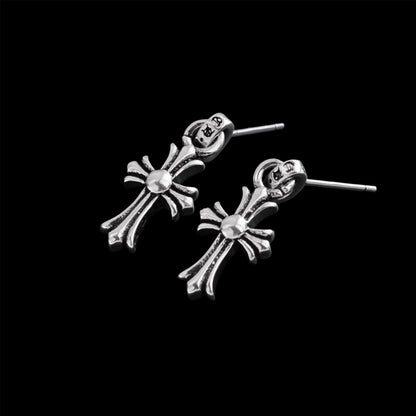 Chrome Cross Earrings