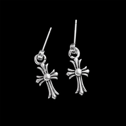 Chrome Cross Earrings