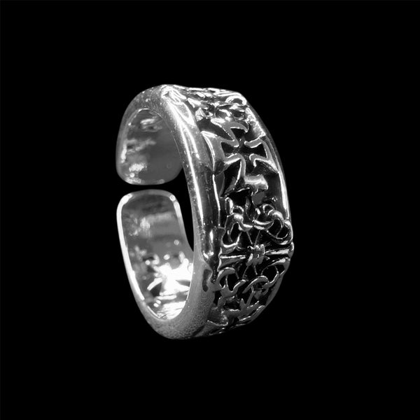 Chrome Cross Ring