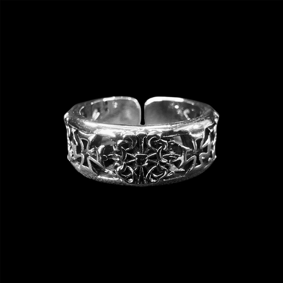 Chrome Cross Ring