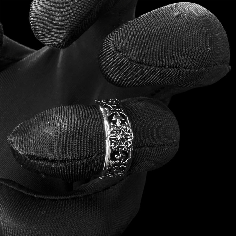 Chrome Cross Ring