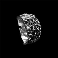 Chrome Big Cross Ring
