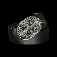Chrome Oval Cross Belt