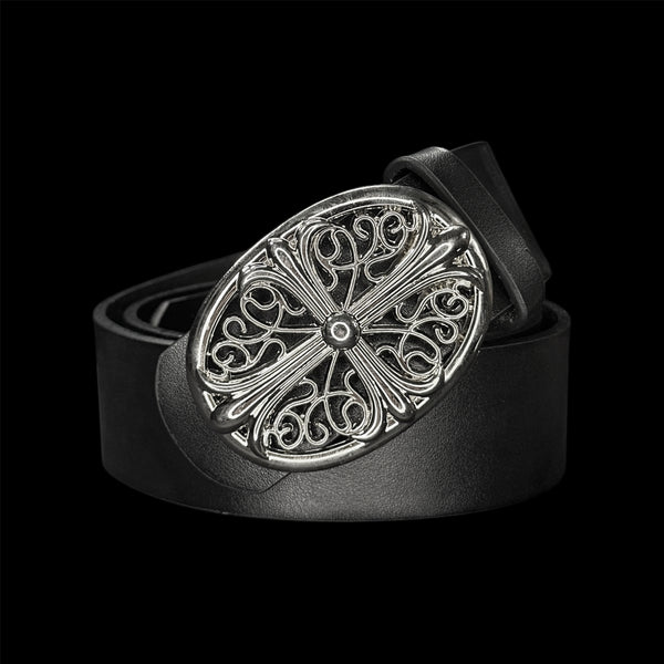 Chrome Oval Cross Belt
