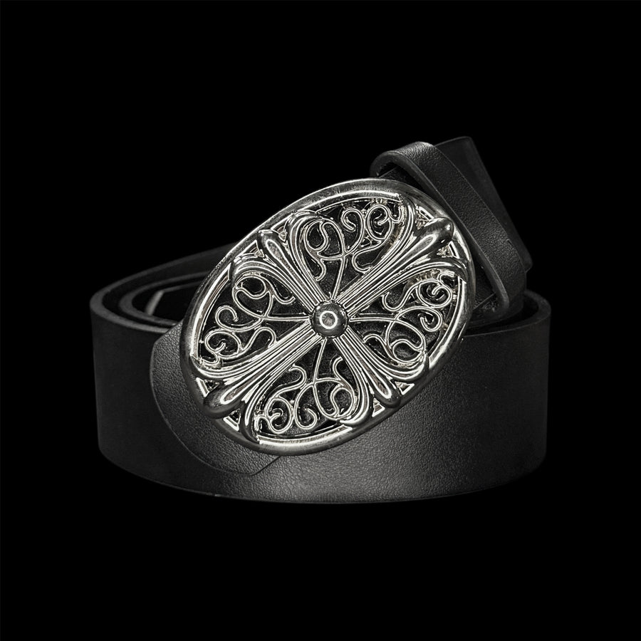 Chrome Oval Cross Belt