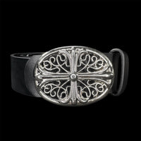Chrome Oval Cross Belt