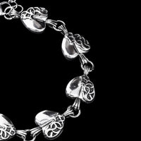 Chrome Crying Heart Bracelet