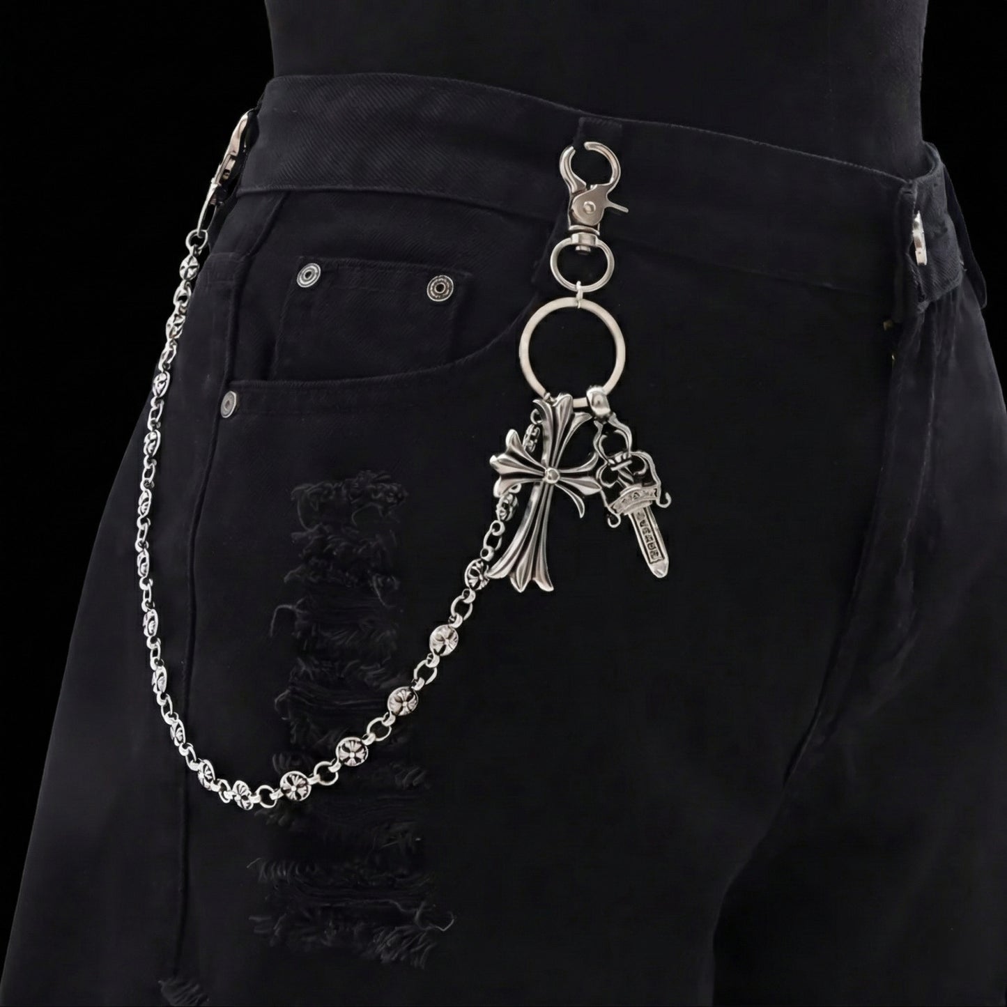 Chrome Double Cross Chain