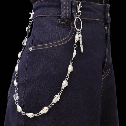 Skulls & Bullet Jean Chain