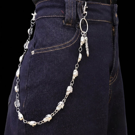 Skulls & Bullet Jean Chain