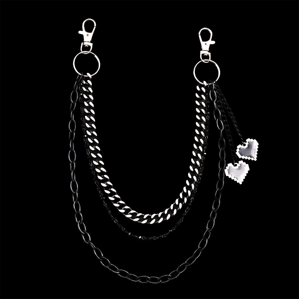 8-Bit Heart Jean Chain