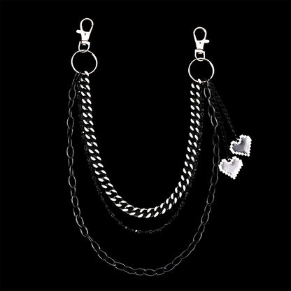8-Bit Heart Jean Chain
