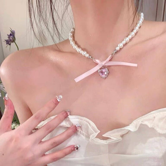 Cherry Ribbons Necklace