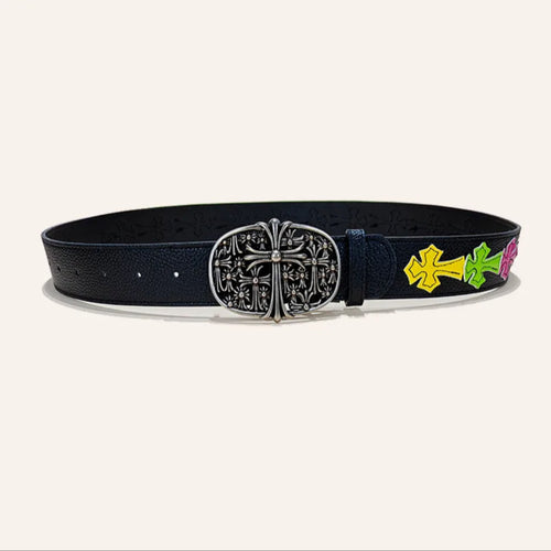 Chrome Floral Cemetery Belt